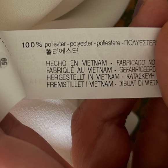 Zara Long Sleeve Shirts  with buttons/ Cream/ Black Size S - Picture 11 of 11